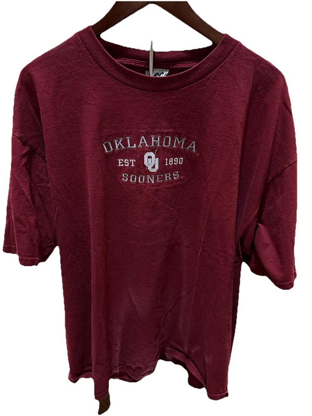 Oklahoma Sooners Lee Sport T Shirt Mens XXL Embroidered Logo Red NCAA